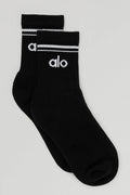 Alo Half Crew Sock | Black Black